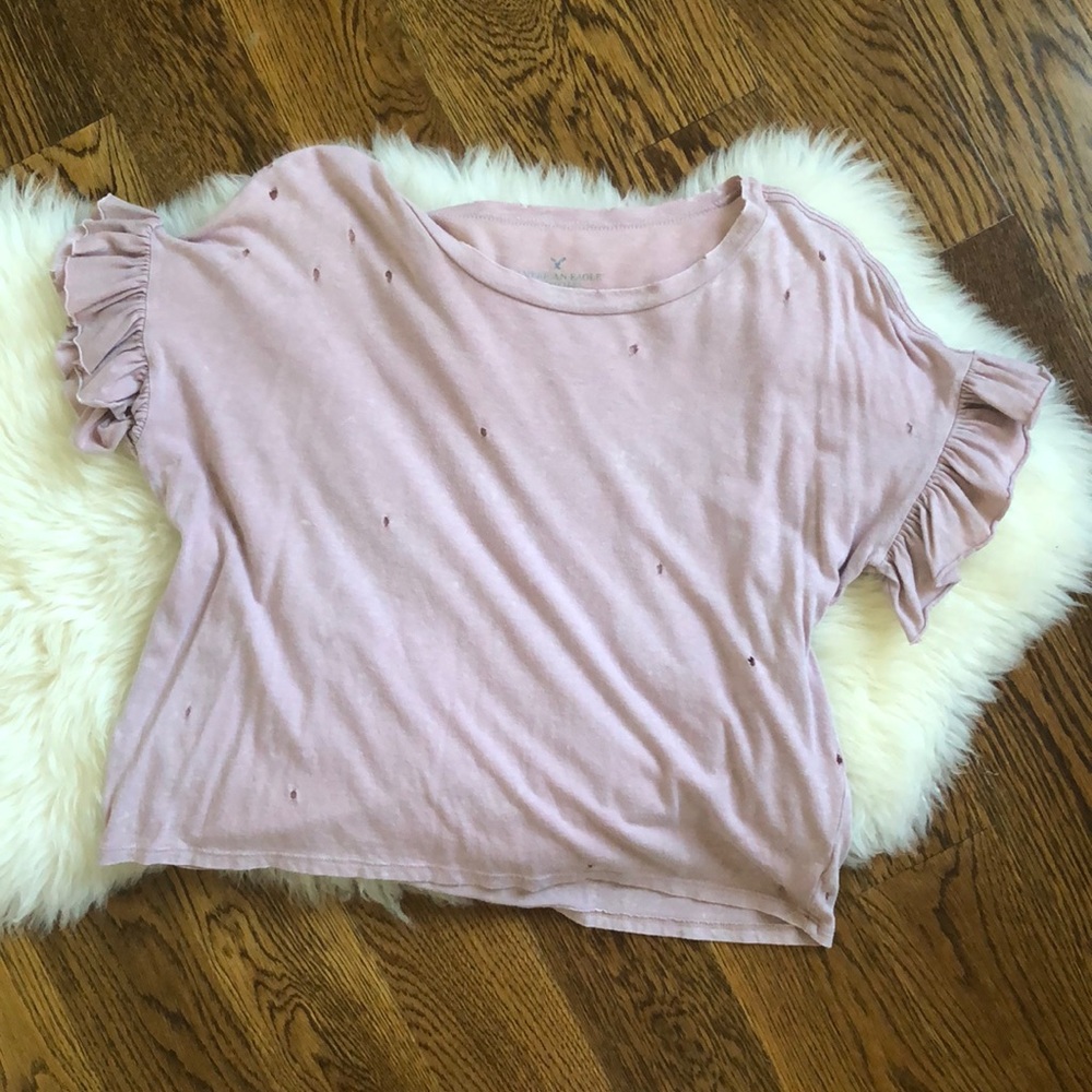 American eagle blush pink tshirt